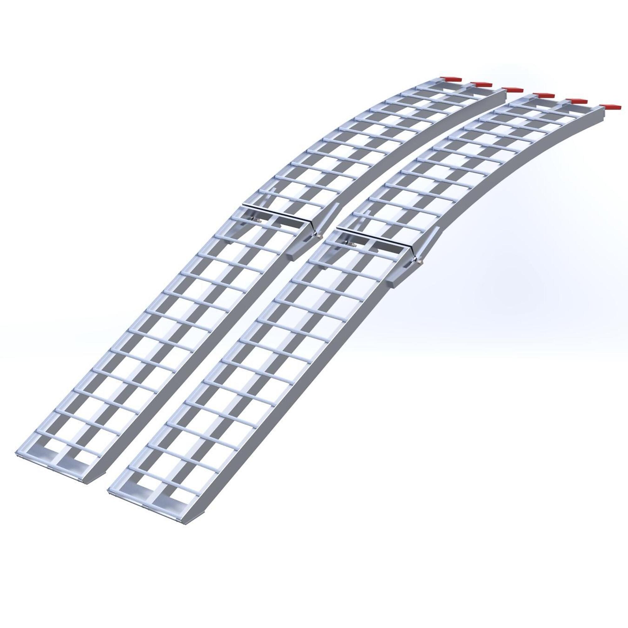 Five Star Manufacturing, Aluminum Arch Folding Ramp Pair 7ft.4in.x12in.1500 lb, Capacity 1500 lb, Model# 712F